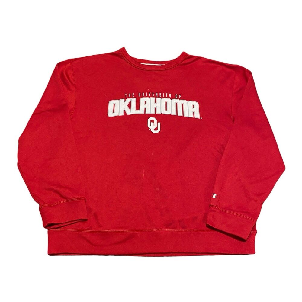 Men’s Oklahoma Sooners University Long Sleeve Tee Shirt Top Champion L